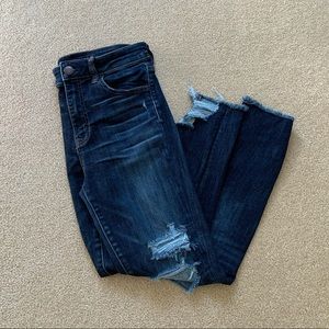 AEO Ripped Dark Blue Jeans